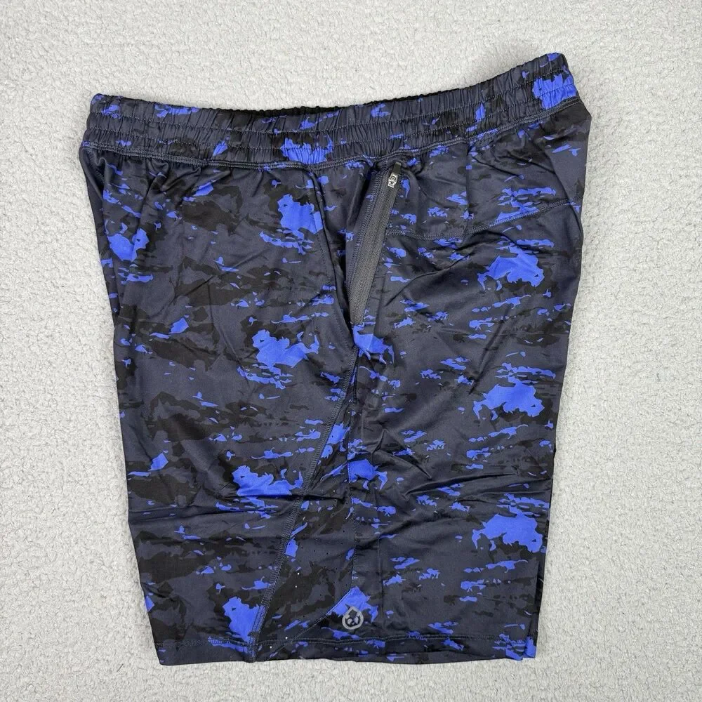 tasc Performance Weightless Shorts Mens Large Blue Black Camo 7